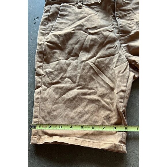 Topman Men’s Size 32 Stretch Skinny Chino Shorts Khaki Brown Beige Cotton - Picture 6 of 14